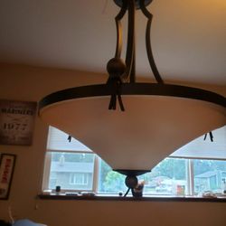 Chandelier and matching light fixture