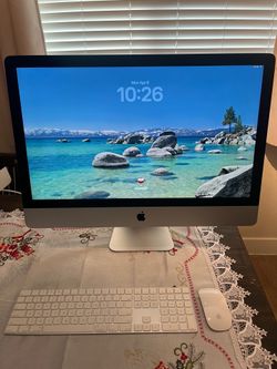 2020 Apple iMac 27-inch Retina 5K Display 32gb RAM 500gb SSD 3.6ghz 10-core processor.  Apple wireless keyboard And Mouse