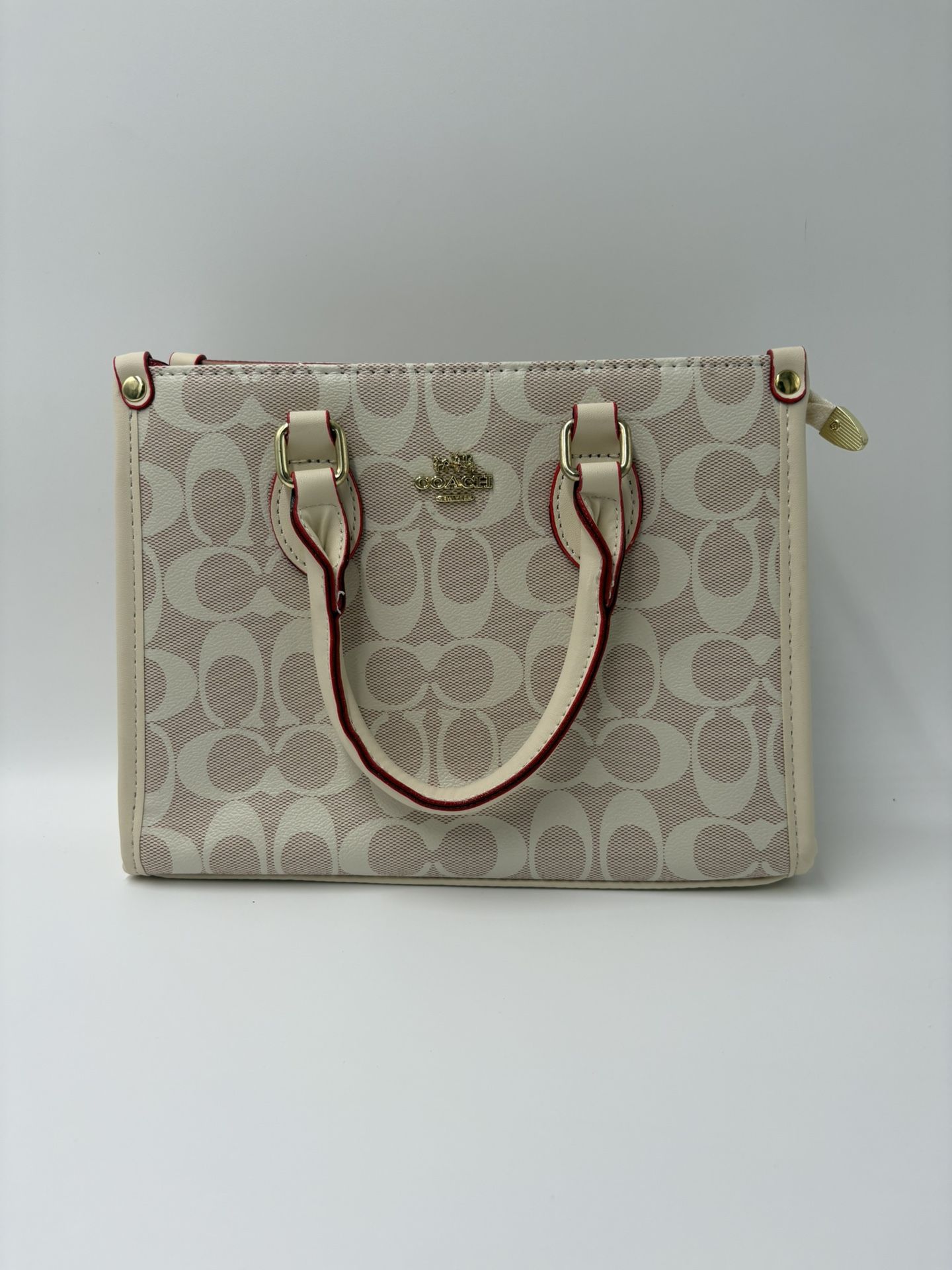 Light Pink Amd White Coach Bag