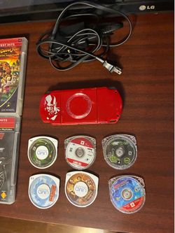 Sony Psp-2001 God Of War Edition Red