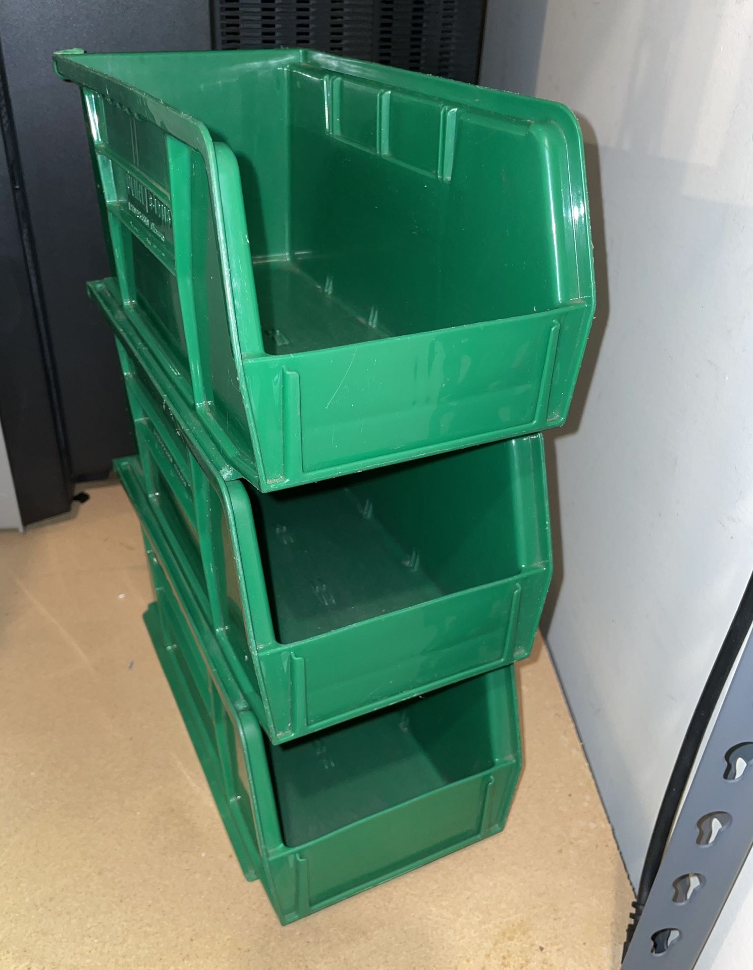 10-Uline Plastic Stack Storage Bins 11”x5.5”x5”