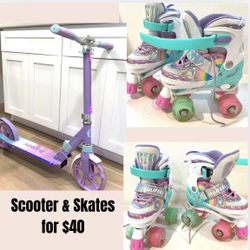 Scooter And Skates For $40