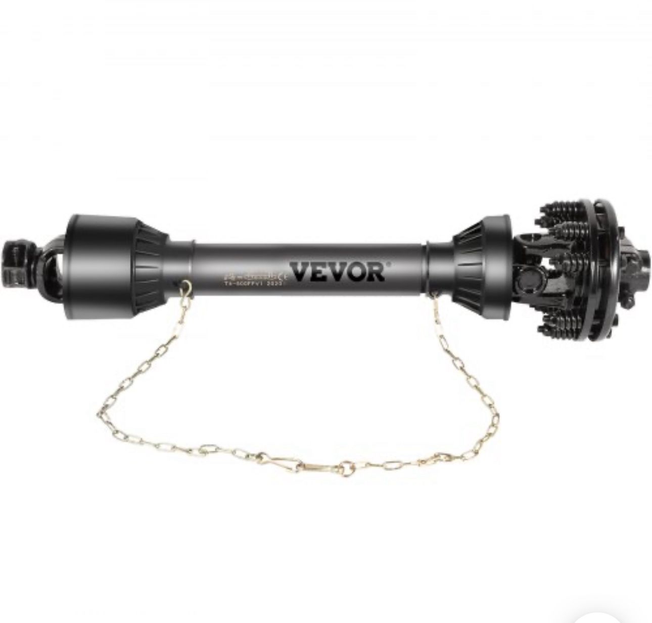 PTO Shaft, 1-3/8” PTO Drive Shaft, 6 Spline Both Ends PTO Driveline Shaft, Series 6 Tractor PTO Shaft, 47”-67” Brush Hog PTO Shaft, Black PTO Shaft w/