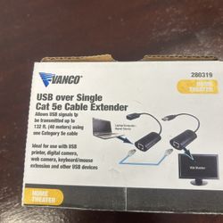 Vanco USB over Single Cat 5e Cable Extender