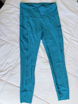 Lululemon Teal High-Waist Leggings with Side Pockets