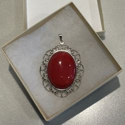 Red ceramic pendant from Turkey