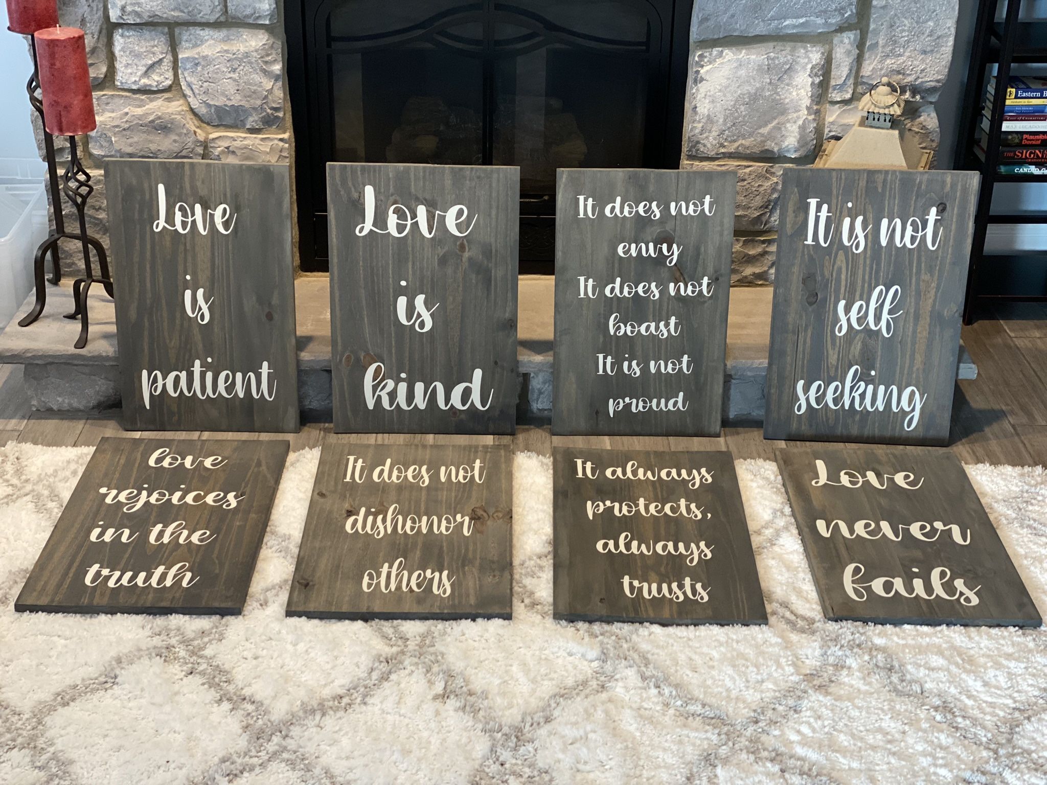 Wedding Aisle Signs Love Is patient Love Is Kind…