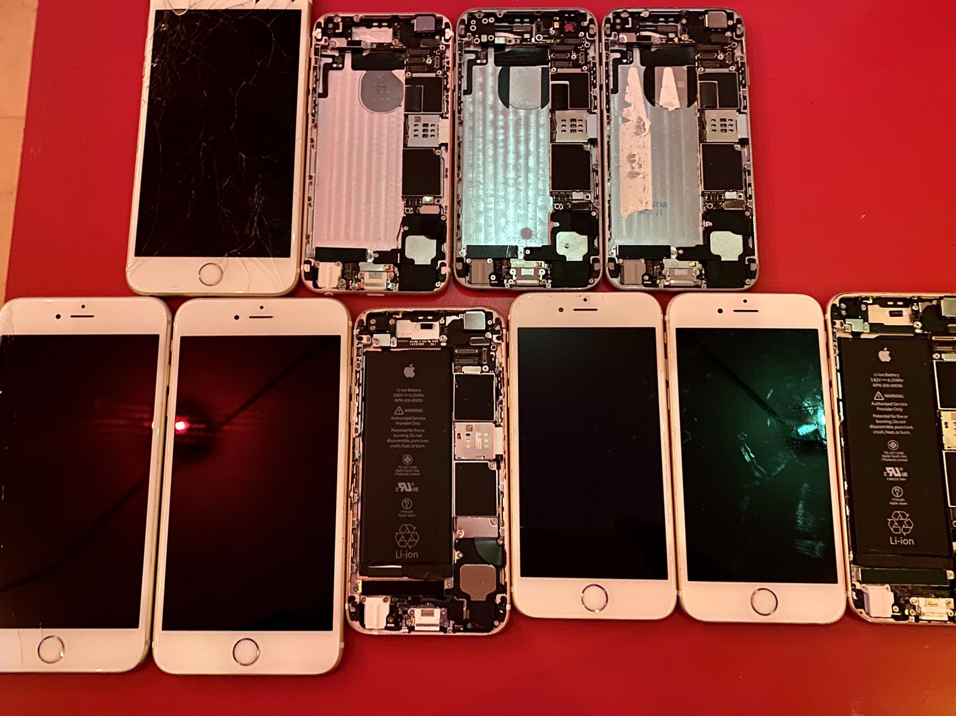 Lot of 10 iPhones for Parts
