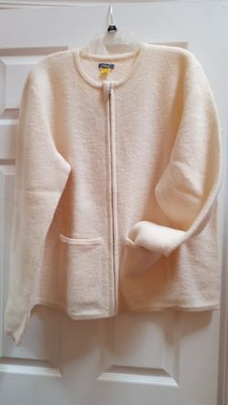 *😱WOOL SWEATER KNIT LADIES XL & 2XL ZIPPER WOMENS SWEATER  PLUS SIZE NEW WITH TAGS *