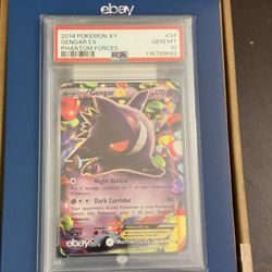 2014 Pokemon XY Gengar EX #34 Phantom Forces Rare Card - PSA 10