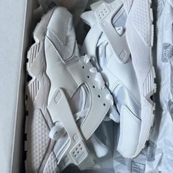 Nike Air Huarache Platinum White On White Preowned 