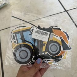 Happy Birthday 3 Banner Construction Theme