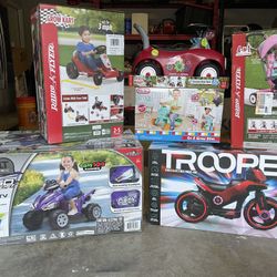 Toddler Outdoor Ride On$20-$100. TROOPER , DINOSAUR AND RED CART SOLD