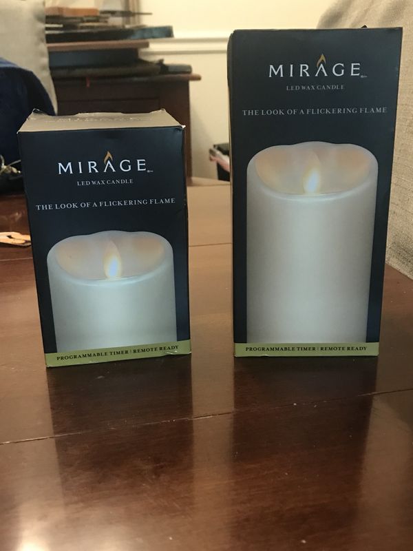 5PCS MIRAGE UNSCENTED LED WAX CANDLES WITH REMOTE CONTROL GLOW REAL FLAME XMAS