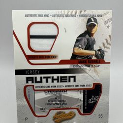 Mark Buehrle 2003 Fleer Authentix Game Jersey #MB Baseball Card