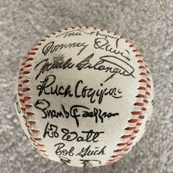 Vintage 1970’s Baltimore Orioles Team Facsimile Autographed Signed Baseball, 32 Signatures Players & Coaches 