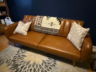 Faux Leather Sofa/Futon