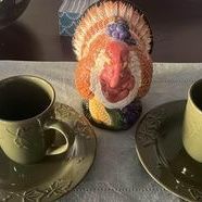 Thanksgiving Gravy Boat, Mugs And Plates