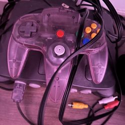 Nintendo 64 With Controller + Power Cable 