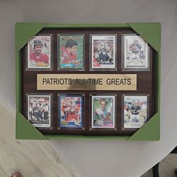 New England Patriots All-Time Greats Plaque – Brady, Vrabel, Bruschi