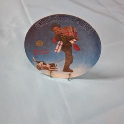 Norman Rockwell Christmas Plate