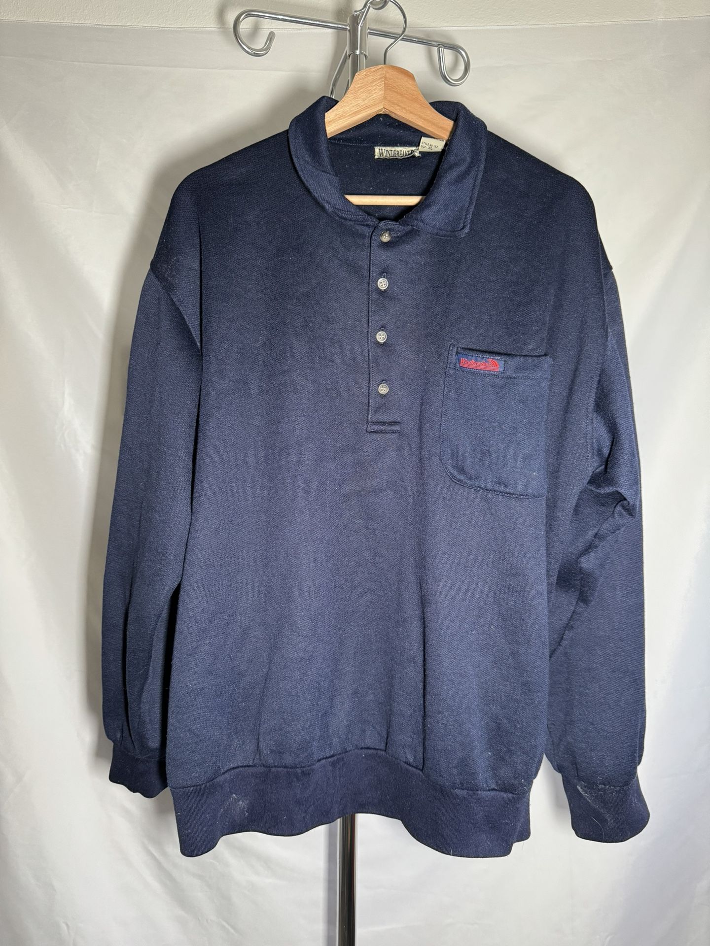 Vintage Windbreaker Polo Sweater