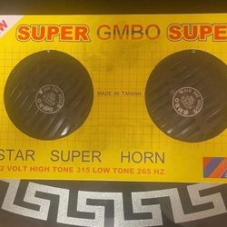 NEW Bosch bosche GMBO Car Horns Set / High & Low/ Max Volume /German Special Enhanced Rare Black Car Horns LOUD GMBO GERMAN Edition