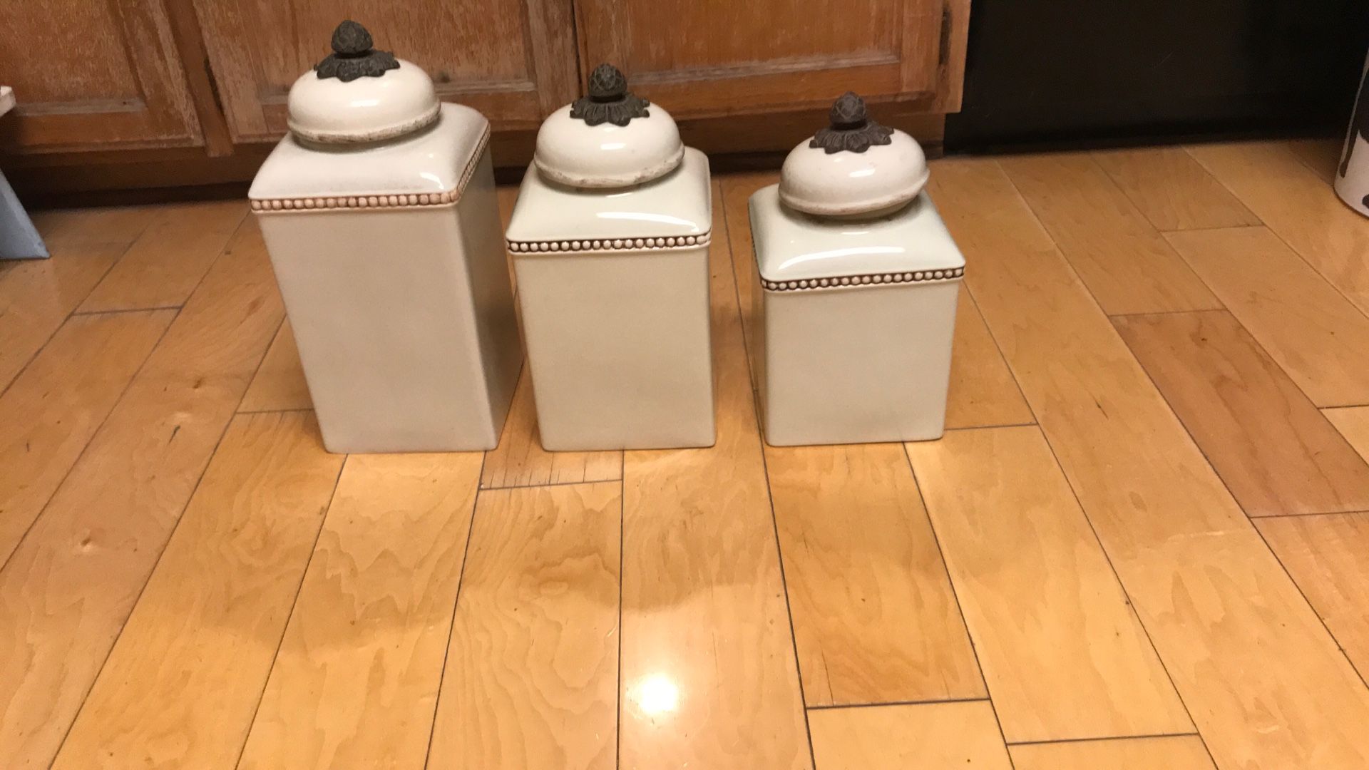 Three Ceramic Canister Set