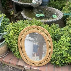 Antique Bamboo (Rattan) Mirror