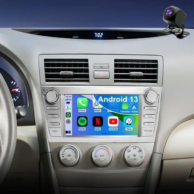 Android 13 Car Radio for Toyota Camry 2007 2008 2009 2010 2011, 5G WiFi Upgrade Car Stereo, 8inch IPS HD Touch Screen Wireless Carplay Android Auto, G