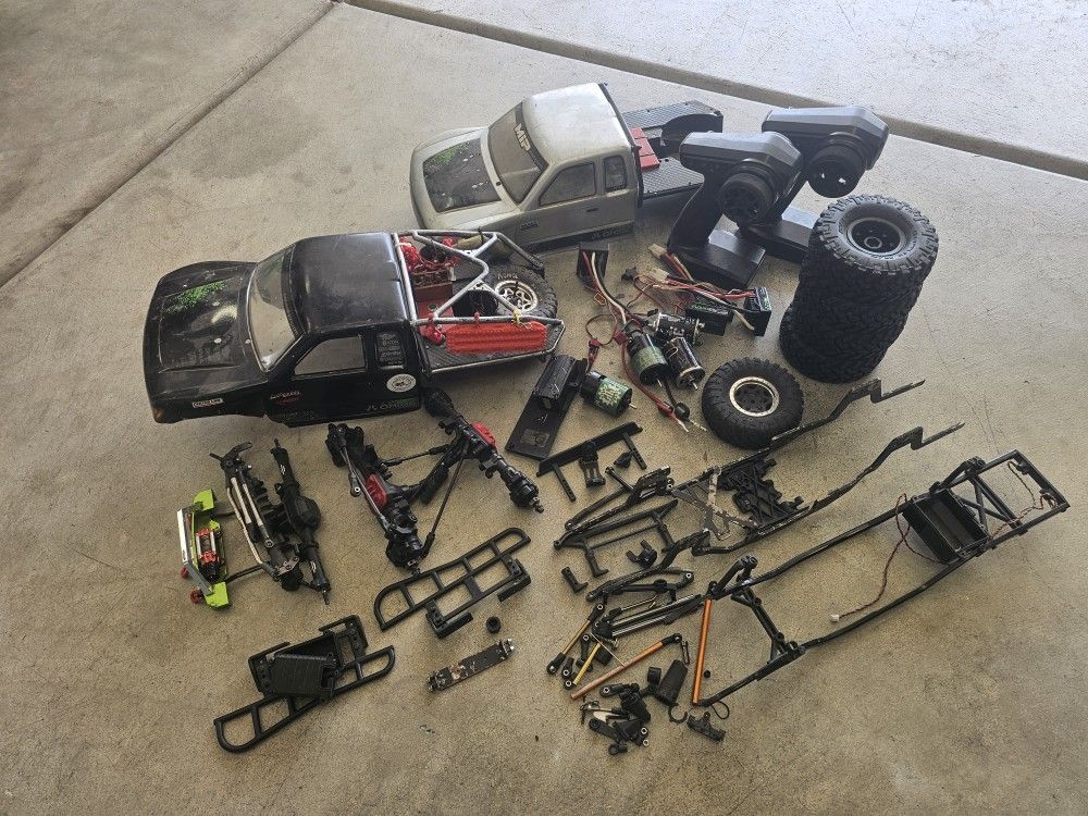 4 Boxes Of R/C Car Parts, Truck Rock Crawler
