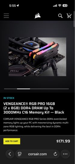 Corsair Vengeance RGB Pro 16GB DDR4 Memory Kit