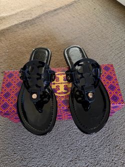 Tory Burch Miller Sandals Black Patent