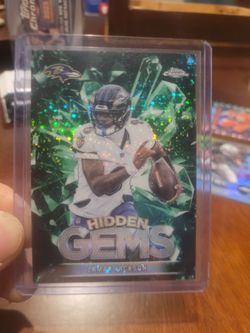 Lamar hackson topps chrome nfl hidden gems