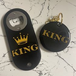 King Keychain & Bottle Opener 