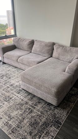 Ultra Soft Gray Sectional Sofa Clean, No Odors, Delivery Available