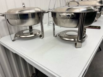 Stainless Steel Round Chafing Dishes Set of 4