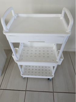 3  tier roling cart wit drawer and weeks