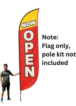 NOW OPEN'  sign
