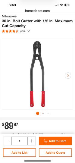 Bolt Cutter/ Milwaukee 30 Inch