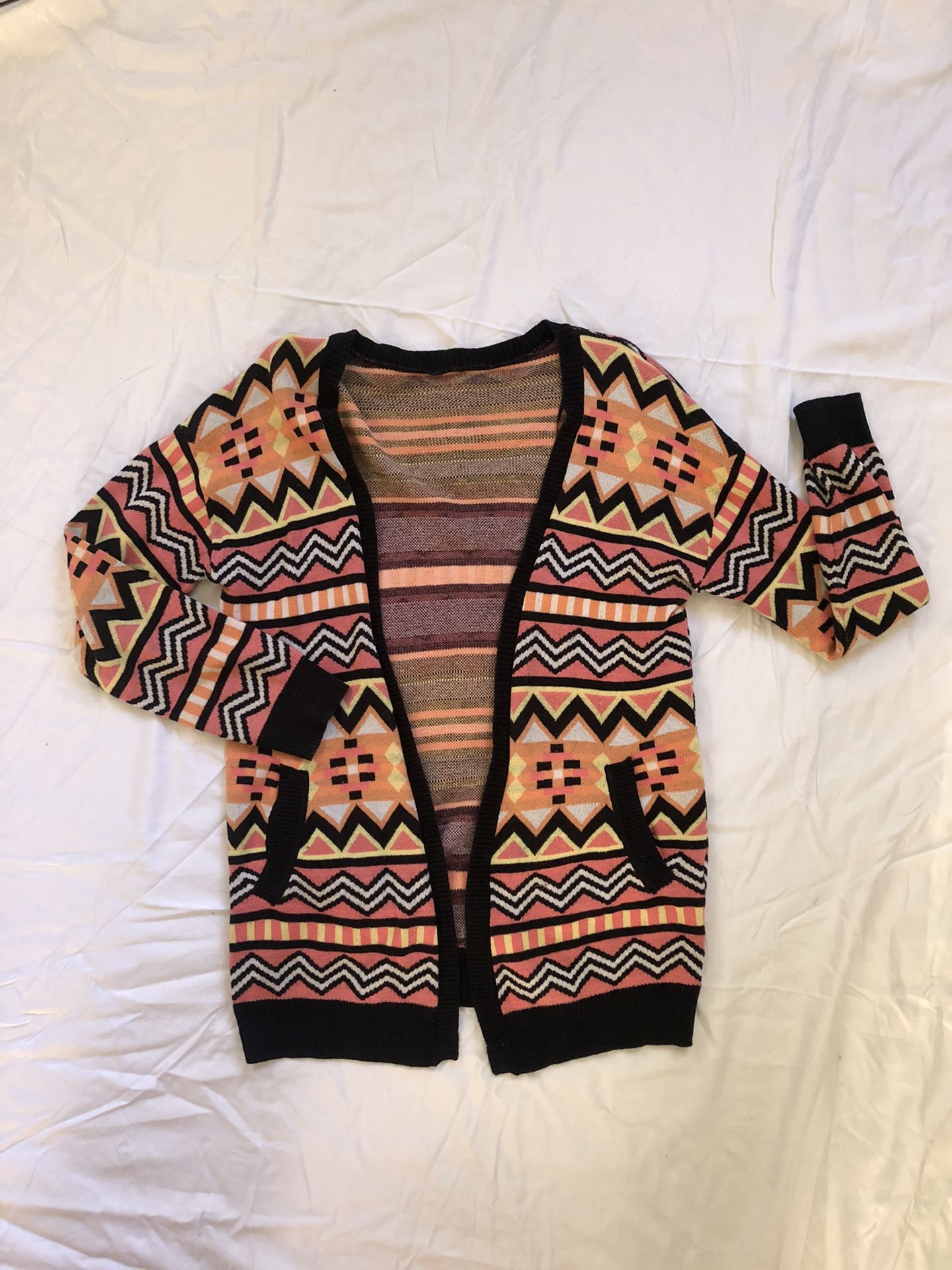 Geometric Print Cardigan