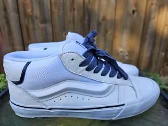 White and blue Vans Knu Skool Shoes Size 10.5