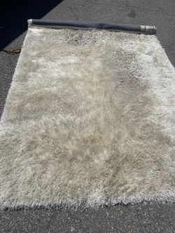 Cream shag rug