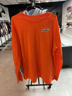 jordan men jordan sportswear be like mike long sleeve tee orange safety orange size xxl
