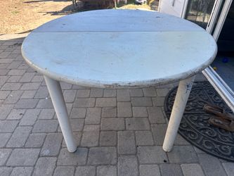 Large Round White Table Solid Wood