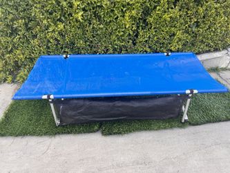 Blue Mesh Wide Roll-A-Cot Camping  supports 250 Pound Person Yet Light And Portable