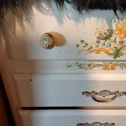 Vintage Hand-Painted Chest / Dresser with Ornate Details