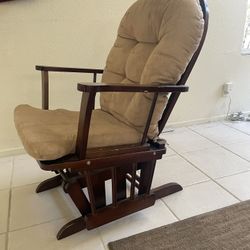 Rocking Chair Brown With Wood Base