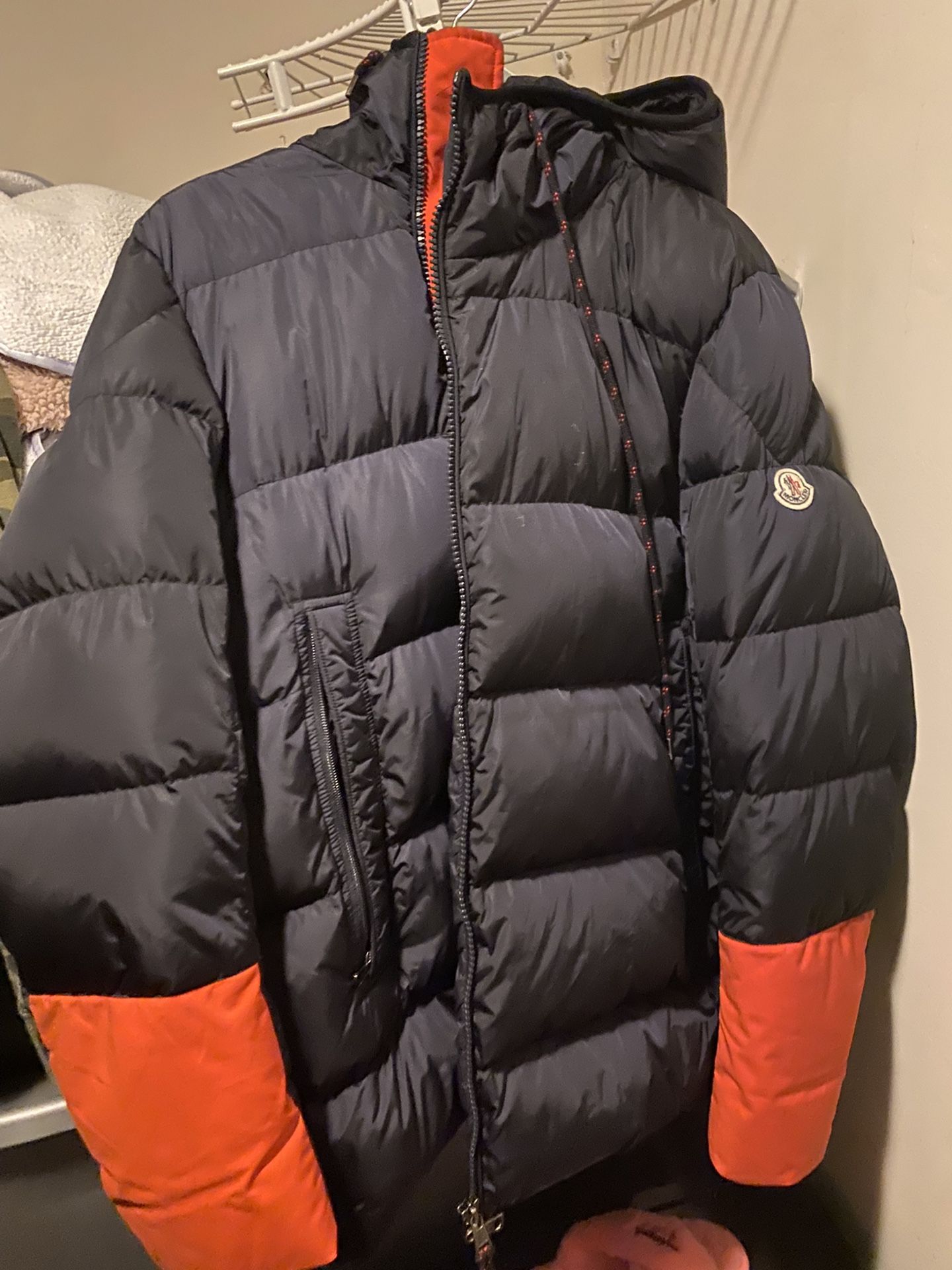 Navy Blue And Orange Moncler
