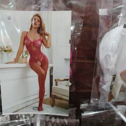 Crotchless Bodysuit Pink Very Sexy One Size